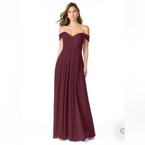 #3 Azazie Empire Style Burgundy Maxi Dress